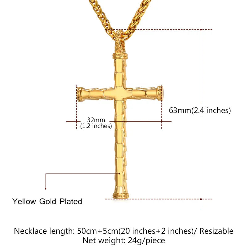 ChainsPro Cross Pendant Necklace – 316L Stainless Steel Christian Jewelry for Men & Women - Image 6