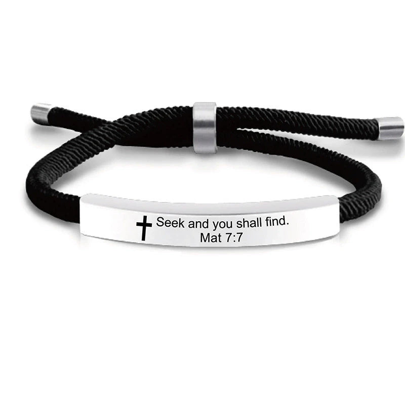 Cross Jesus Scripture Quote Bracelet - Image 9