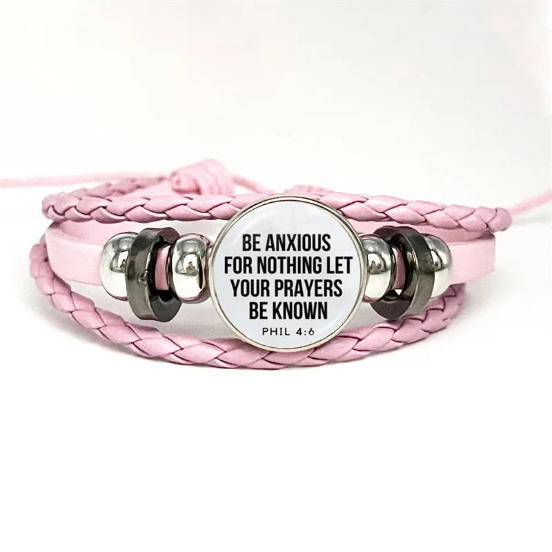 Bible Verse Faith Leather Bracelet – Handmade Multilayer Braided Christian Jewelry Gift - Image 17