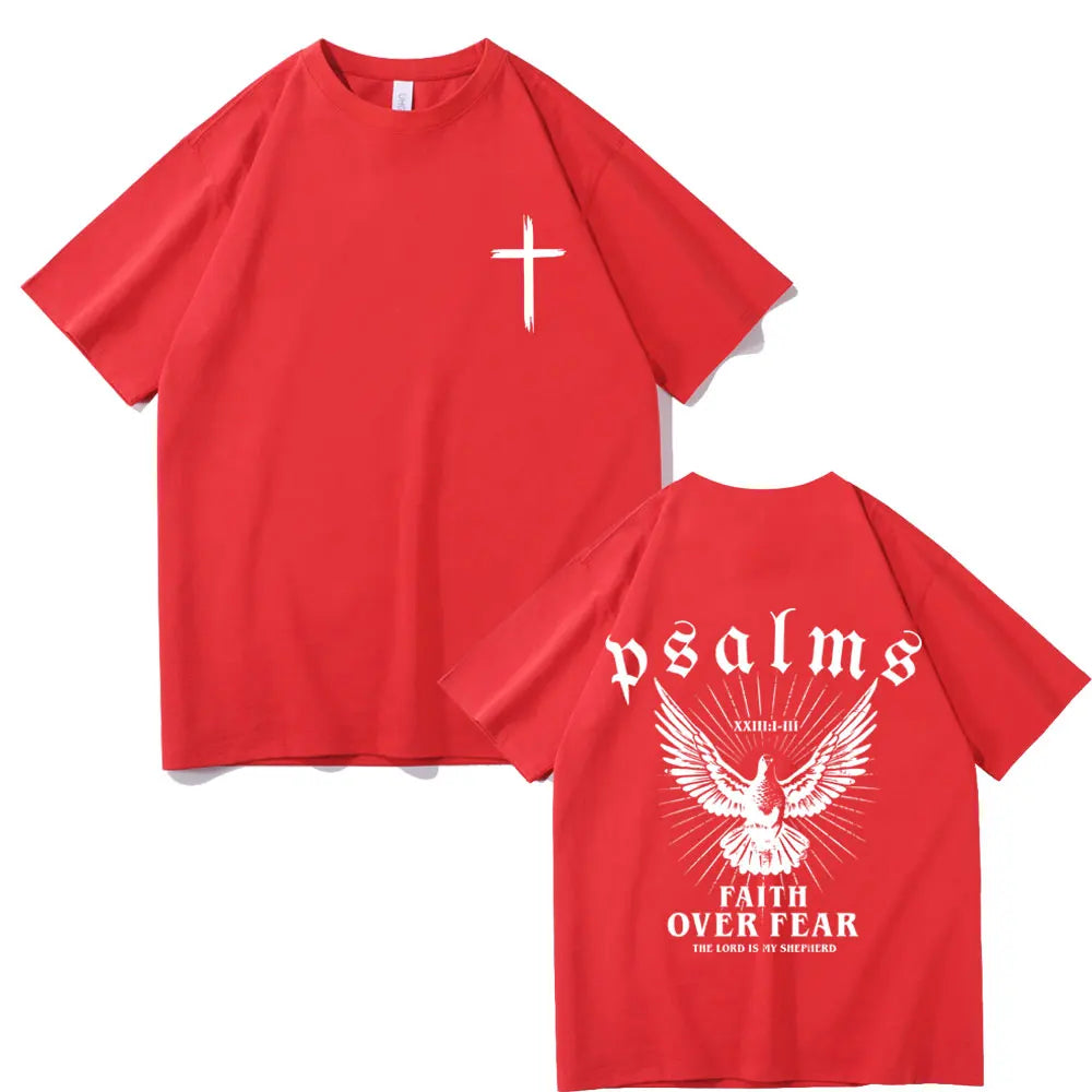 Jesus "Faith Over Fear" Dove T-Shirt – Christian Oversized Tee for Men & Women - Image 8