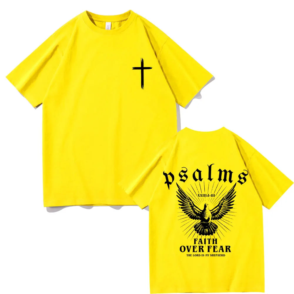 Jesus "Faith Over Fear" Dove T-Shirt – Christian Oversized Tee for Men & Women - Image 7