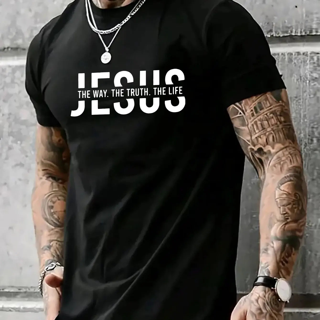 "Jesus – The Way, The Truth, The Life" T-Shirt – 100% Cotton Casual Summer Tee for Men - Image 12