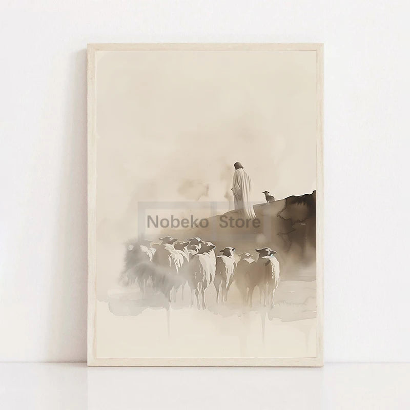 Modern Christian Jesus Poster – Bible Verse Canvas Wall Art Print - Image 15