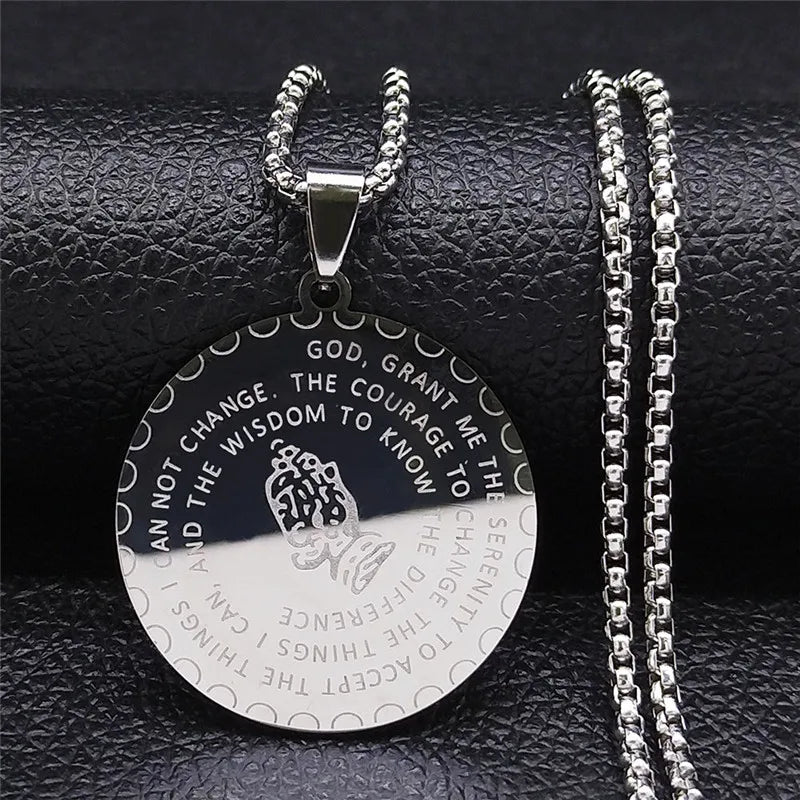 Christian Bible Cross Chain Necklace – Stainless Steel Prayer Pendant for Men - Image 10