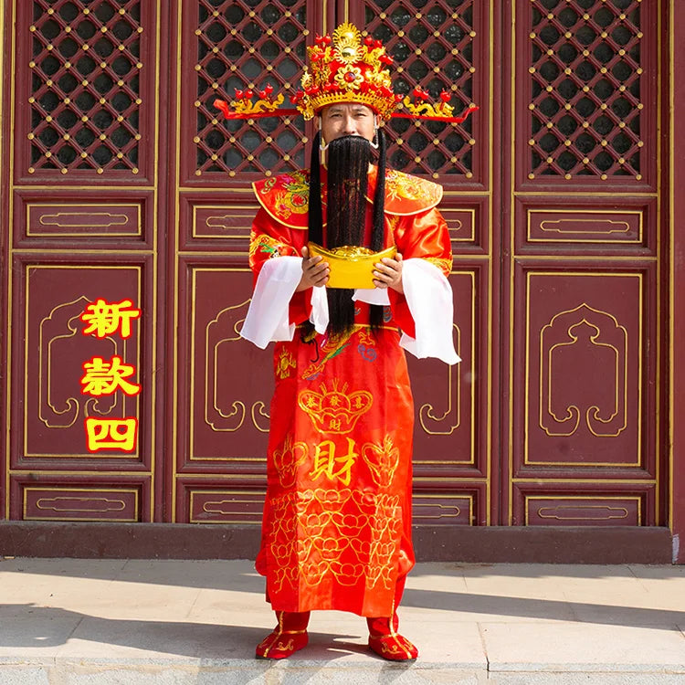 God of Wealth Cosplay Costume – Full Set with Hat for Men & Women - Image 7