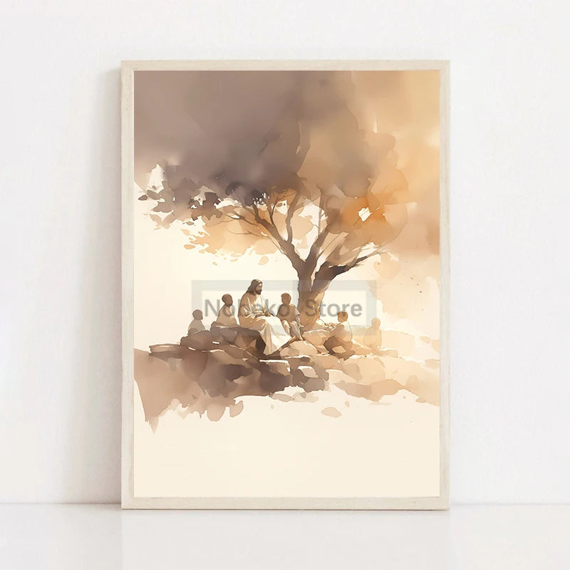 Modern Christian Jesus Poster – Bible Verse Canvas Wall Art Print - Image 17