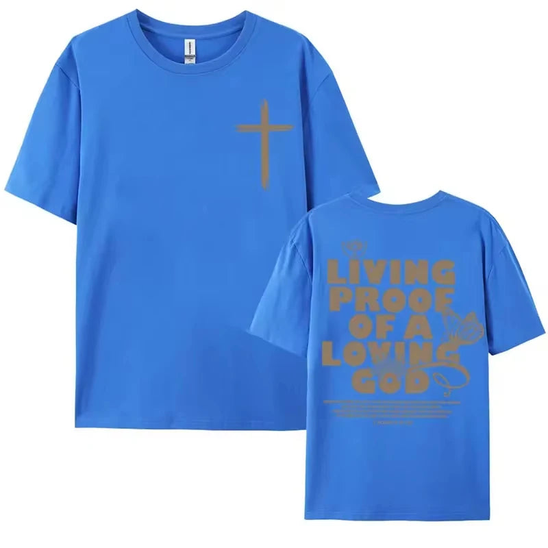 "Living Proof of a Loving God" T-Shirt – Inspirational Christian Oversized Tee for Men & Women - Image 6
