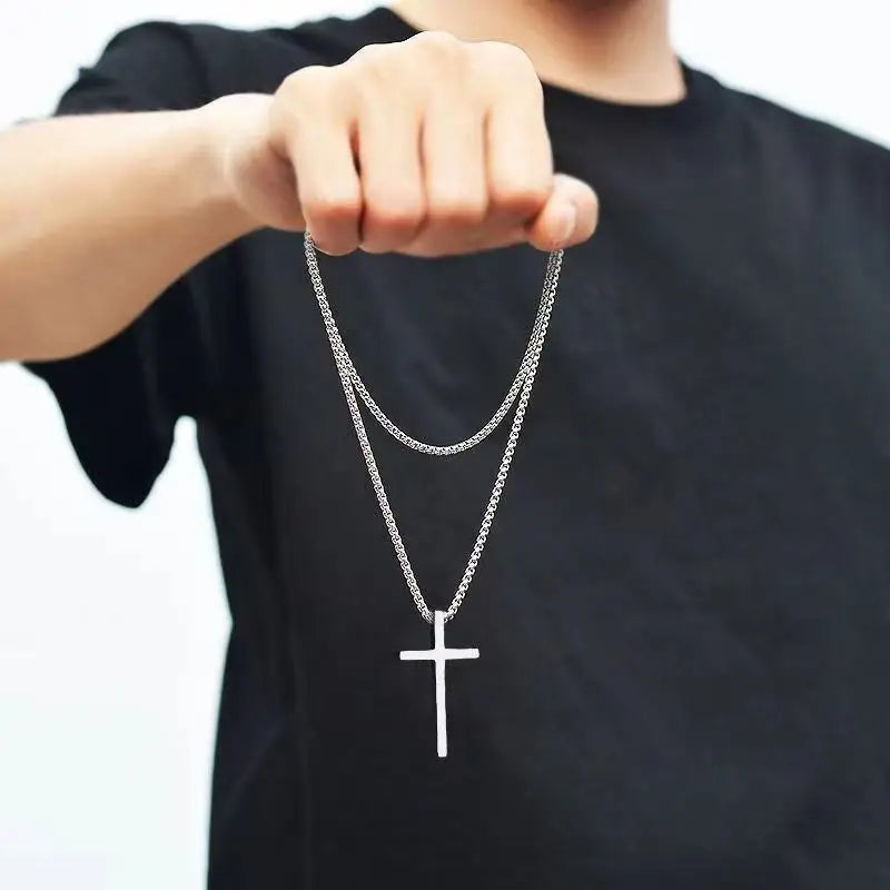 2025 New Christian Virgin Mary & Jesus Cross Necklace – Unisex Religious Pendant Jewelry - Image 2