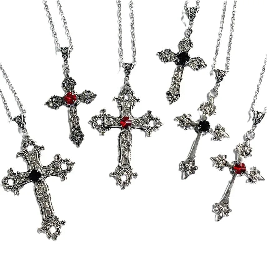 Gothic Style Cross Pendant Necklace