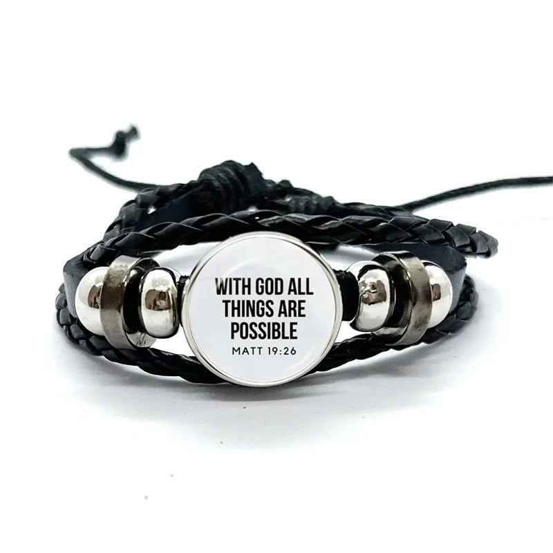 Bible Verse Faith Leather Bracelet – Handmade Multilayer Braided Christian Jewelry Gift - Image 22