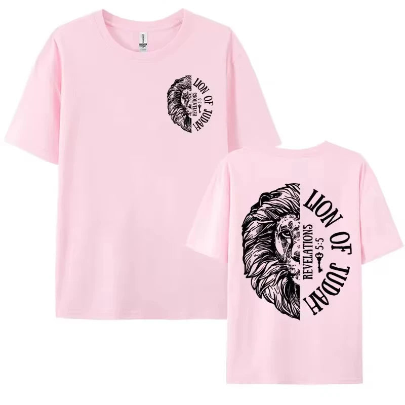Lion of Judah "Jesus Loves You" T-Shirt – Aesthetic Christian Oversized Tee for Men & Women - Image 7