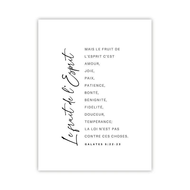 French Bible Verse Print - Image 9