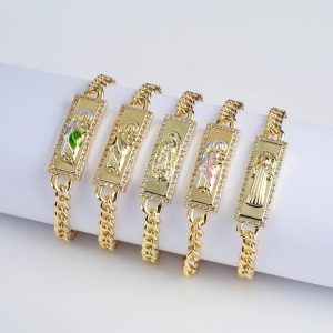 High-Quality St. Jude & Madonna Bracelet – Religious Jewelry Gift for Men & Women