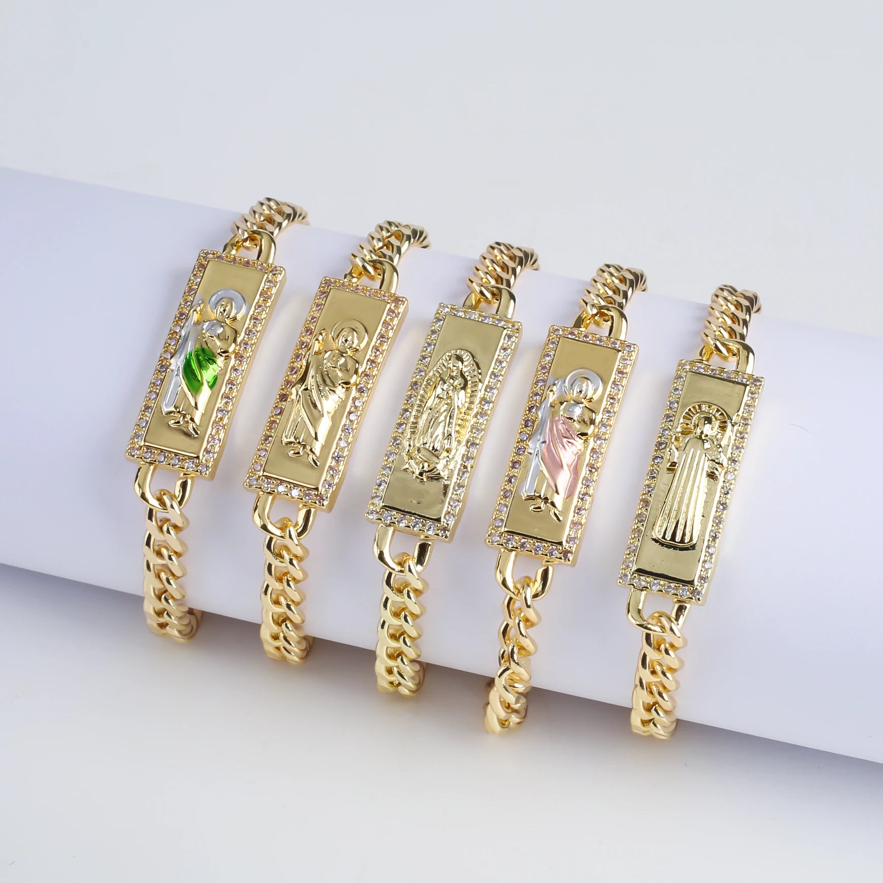 High-Quality St. Jude & Madonna Bracelet – Religious Jewelry Gift for Men & Women