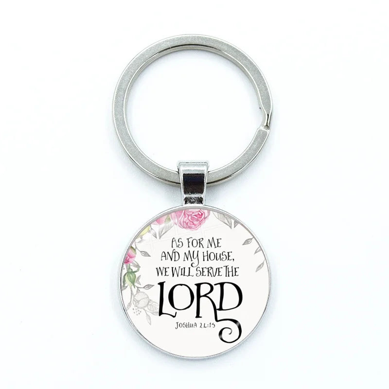 Give Thanks With A Grateful Heart Keychain – Bible Verse Glass Cabochon Charm Gift - Image 30