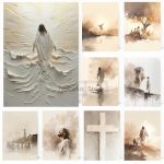 Modern Christian Jesus Poster – Bible Verse Canvas Wall Art Print