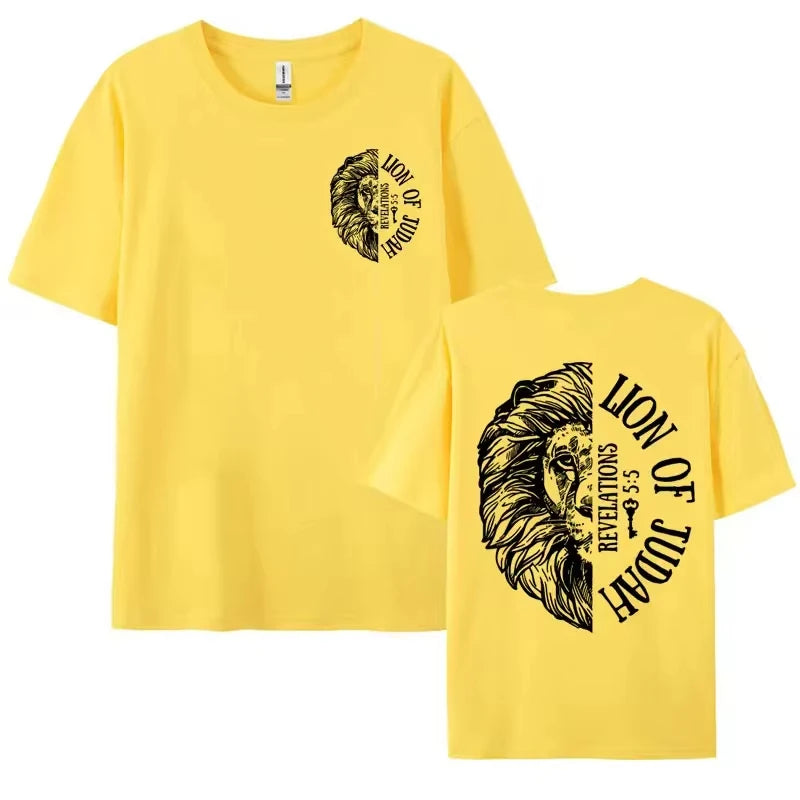 Lion of Judah "Jesus Loves You" T-Shirt – Aesthetic Christian Oversized Tee for Men & Women - Image 6