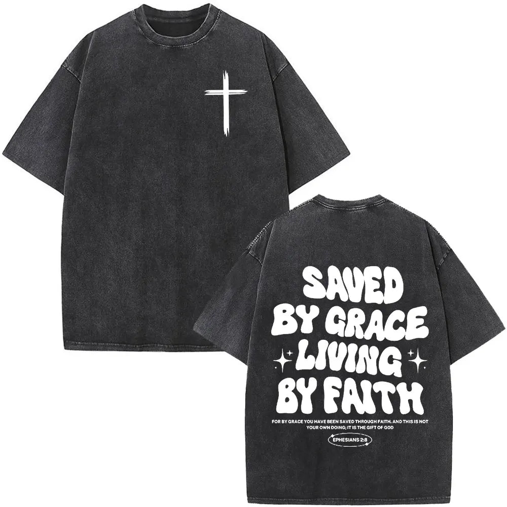 Christian Jesus Bible Verse Washed T-Shirt - Image 2