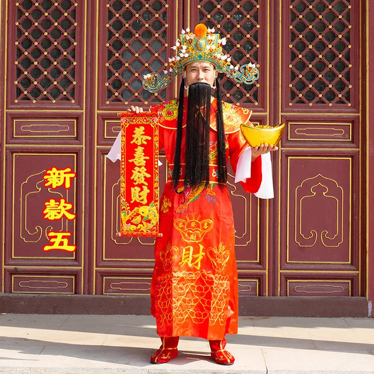 God of Wealth Cosplay Costume – Full Set with Hat for Men & Women - Image 6