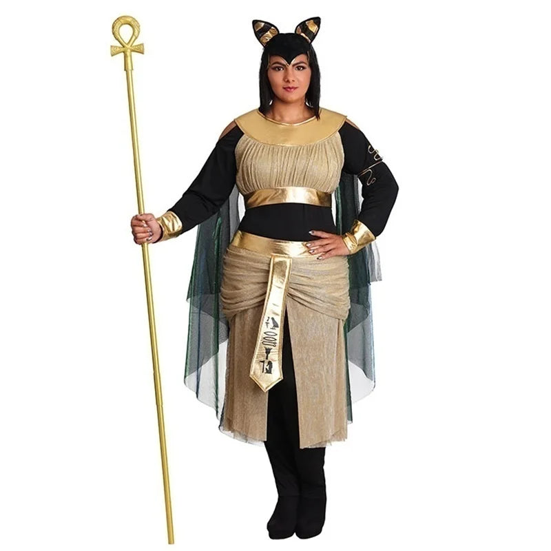 Cat Goddess Bastet Costume – Ancient Egyptian Cosplay Dress for Women - Image 2