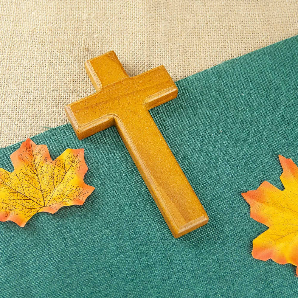 HT Wooden Christian Church Cross – Religious Decoration or Holding Cross Gift - Image 3